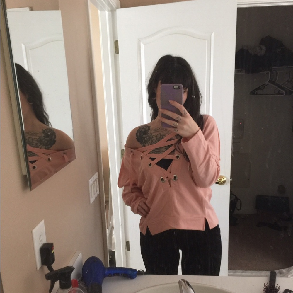 Fashion Nova Cold Shoulder Sweater